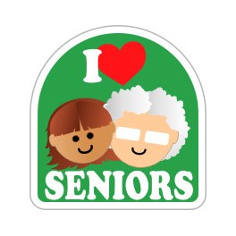 I (heart) Seniors fun patch
